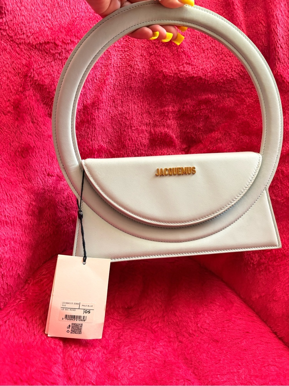 Jacquemus Cream Le Chiquito Circular-Handle Mini Bag